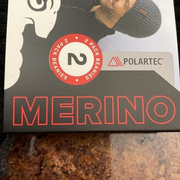 2pc Bula Merino Wool blend Beanie black/Grey cap hat warm outerwear OS - Picture 3 of 9